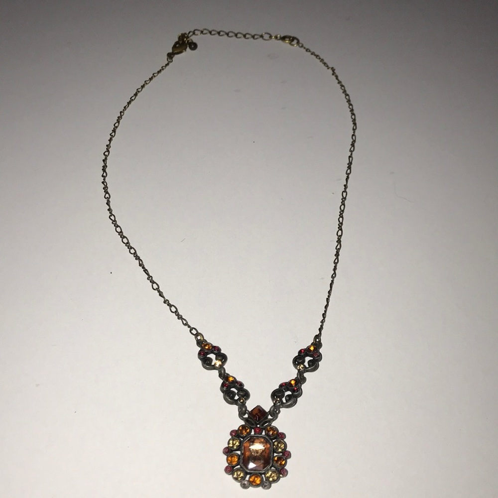 Brunt Orange / Peachy Orange Necklace